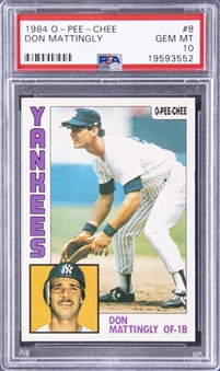 1984 O-Pee-Chee Baseball #8 Don Mattingly Rookie Card - PSA GEM MT 10